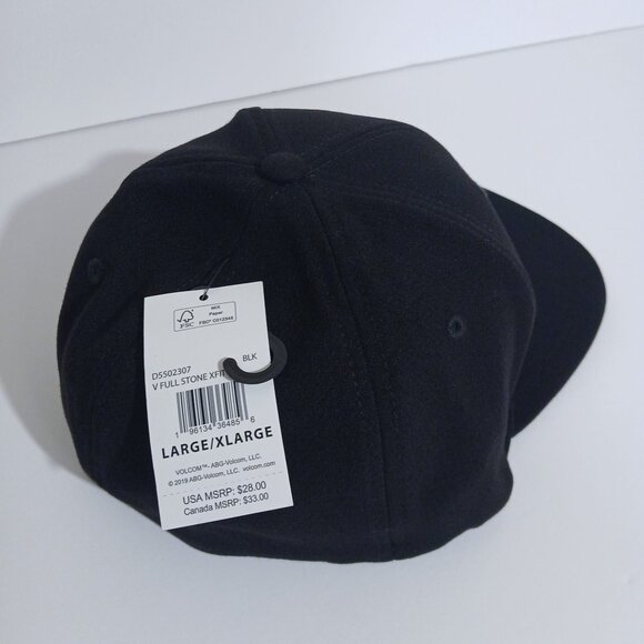 Volcom Men's Hat - Full Stone Xfit - Black - IN PACKAGE - Picture 3 of 5